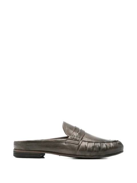 LeQarant leather penny mules Brown W1221