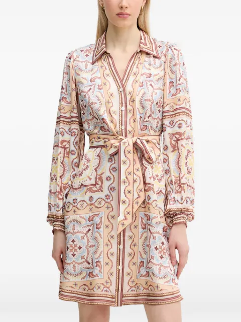 Hale Bob Arlo paisley-print belted mini dress Neutrals 5ZTM670A