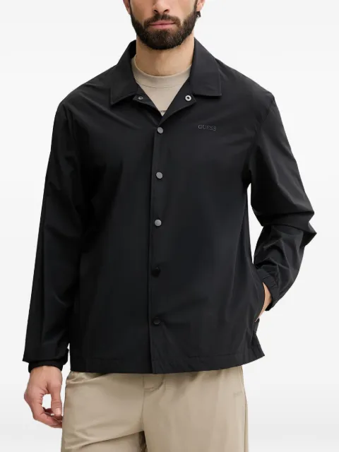 GUESS USA logo-print press-stud jacket Black Z6GH01W2357