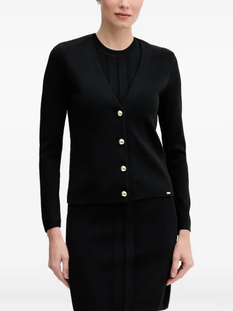 Gaudi button-fastening V-neck cardigan Black 611FD53008
