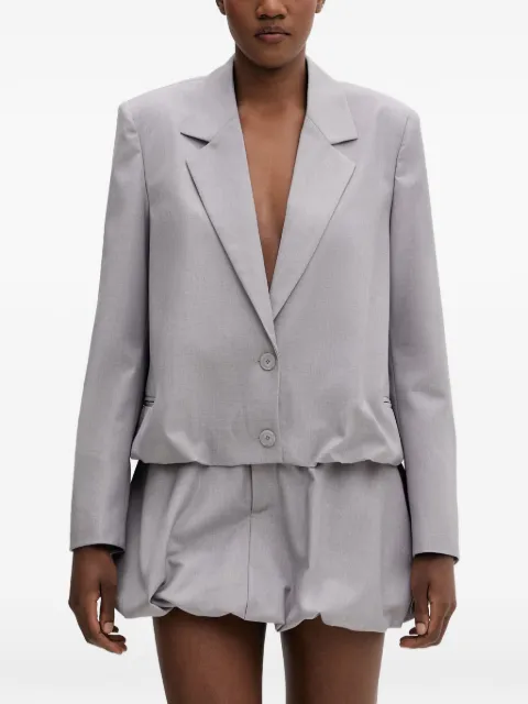 Isabelle Blanche bubble-hem blazer Grey IS26SSJ093T007