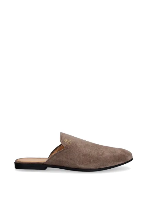 Marc O'Polo logo-print suede slides Brown 60218673705325