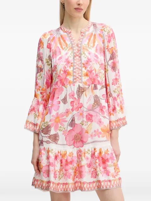 Hale Bob Benilde Charmeuse floral-print mini dress Pink 5ZVN680A