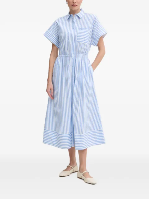 Joop! Donika striped elasticated-waist shirt midi dress Blue 30101379