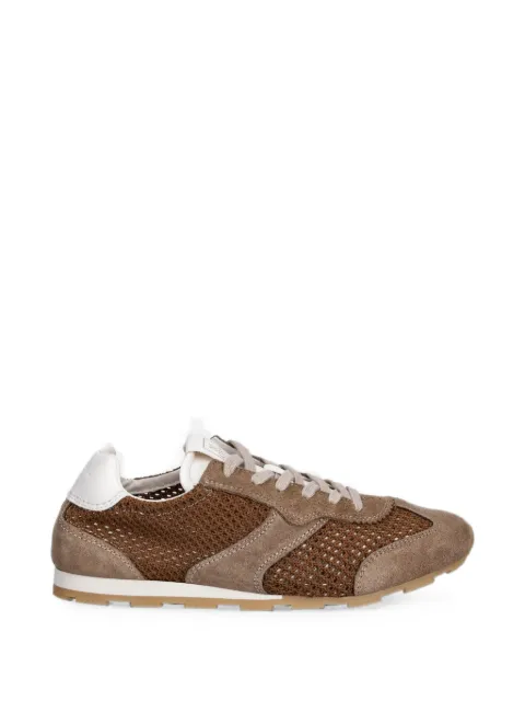 Marc O'Polo suede-panelled mesh sneakers Brown 60218663502639