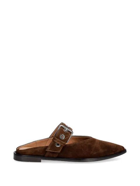 Marc O'Polo buckle-strap pointed-toe slippers Brown 60218873701300