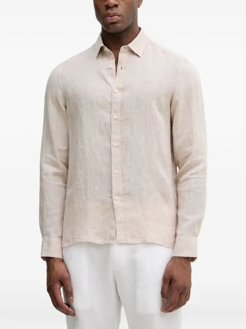 Michael Kors classic-fit linen shirt Neutrals CF5409I4YT