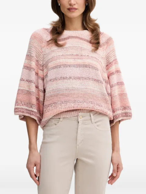 Mos Mosh MMEdele striped raglan-sleeve sweater Pink 178740