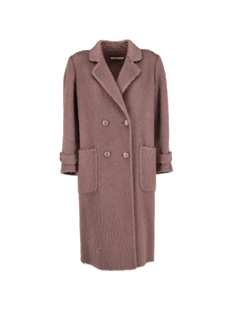Agnona Vintage double-breasted patch-pocket coat Pink MR2811248