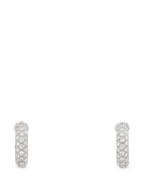 Cartier 1990s Mimi diamond hoop earrings Silver 429533