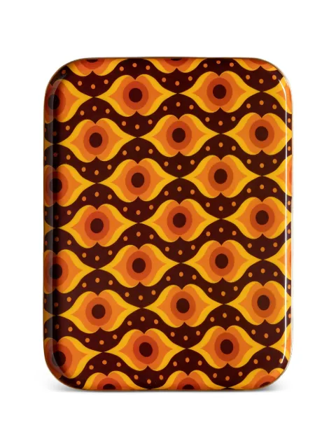 CU I SEEYOU Groovy geometric-print tray Brown CU39844