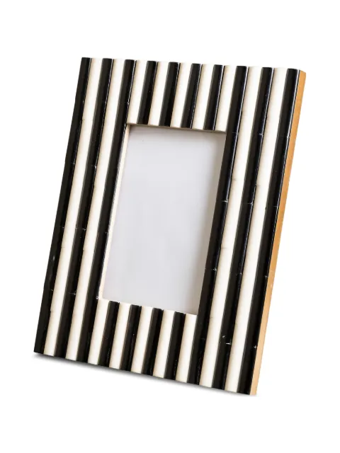 CU I SEEYOU striped rectangle picture frame Black CU12814