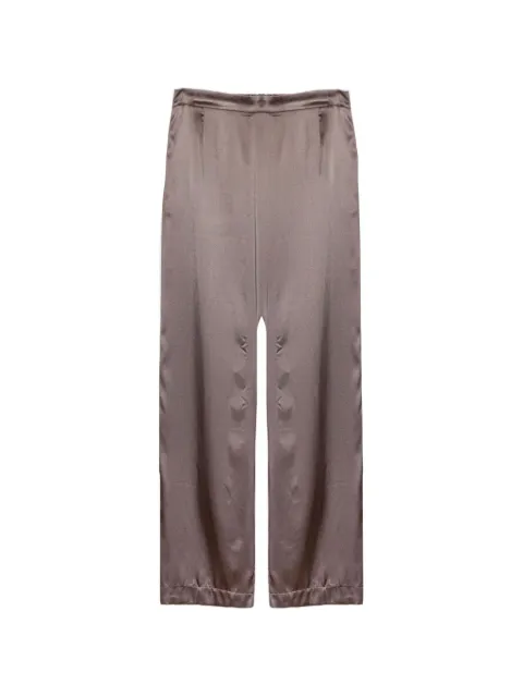 Purotatto satin-finish wide-leg trousers Brown SS260233051