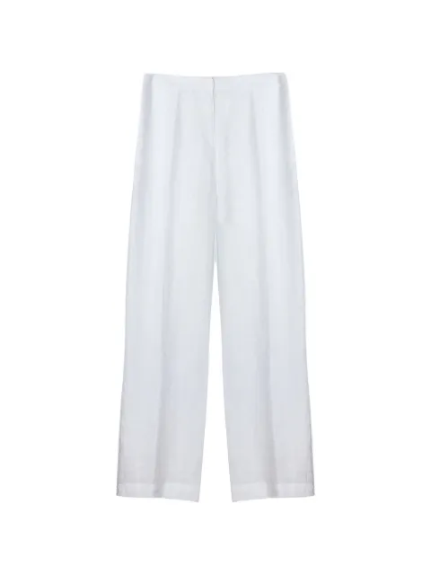 Purotatto linen wide-leg trousers White SS260403175