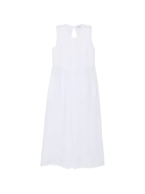 Peserico pleated-bodice sleeveless dress White S0224902647