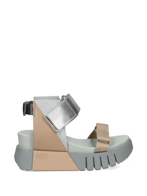 United Nude Delta Run panelled metallic sandals Neutrals 1041097016