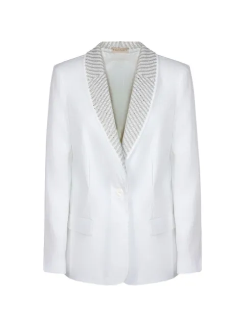Purotatto linen single-breasted blazer White SS260408112041