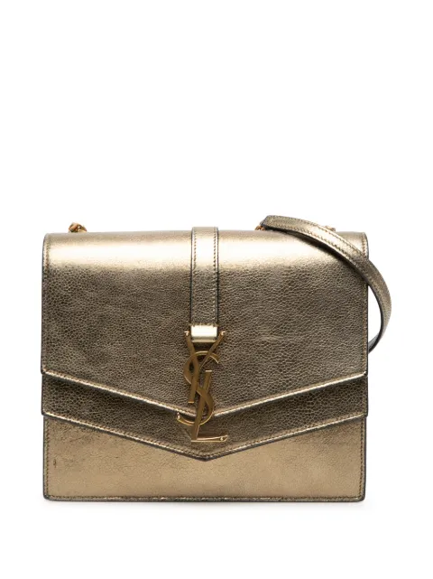Saint Laurent Pre-Owned 2018 Medium Metallic Leather Monogram Sulpice crossbody bag Brown 04QWRQYDMMC769V2