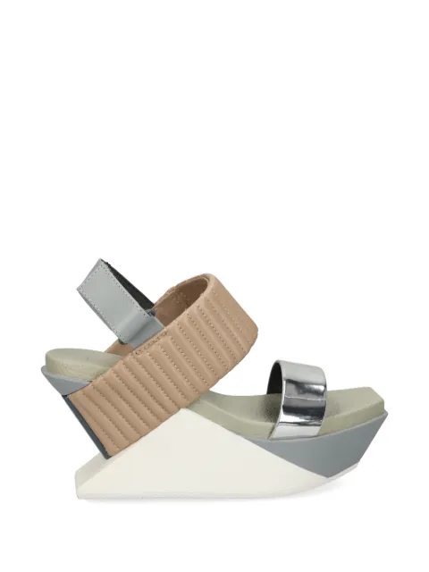 United Nude Delta Wedge Puffier quilted metallic sandals Grey 10988972188