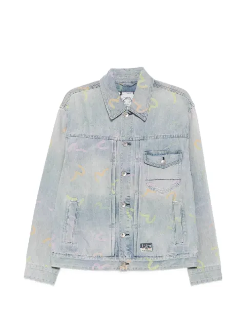 EVISU Inda Seagull-print denim jacket Blue 2ESHTM6DJ1006RXDN