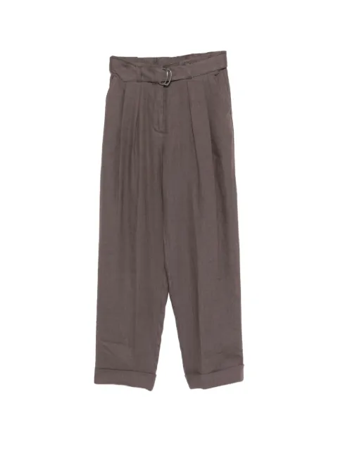 PANICALE belted pleated trousers Brown D381220PA