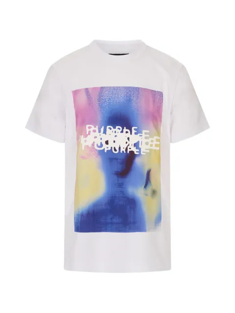 Purple Brand graphic-print T-shirt White P109CWDP226