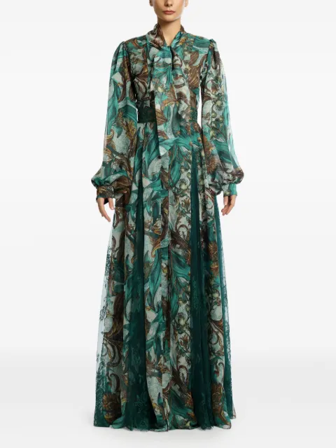 MIAU by Clara Rotescu floral-print maxi dress Green REVA