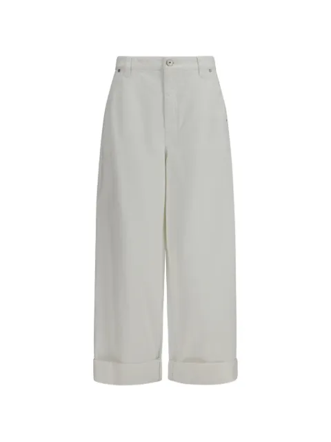 Brunello Cucinelli wide-leg turn-up trousers White M0H81P4064C600