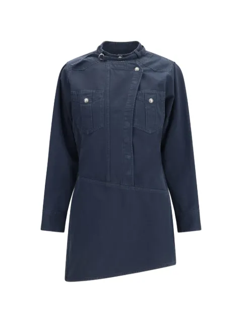 MARANT ÉTOILE Nouria asymmetric button-fastening mini dress Black RO0959FAD1G04E