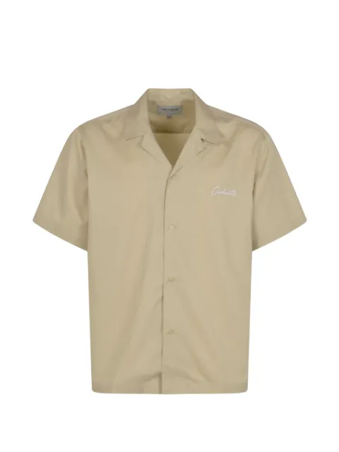 Carhartt WIP logo-embroidered short-sleeve shirt Neutrals I0314653M7XX