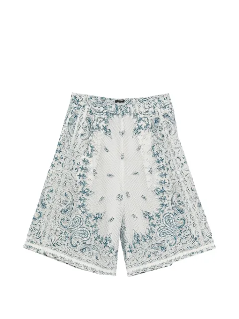 Taakk paisley-print shorts White PT041