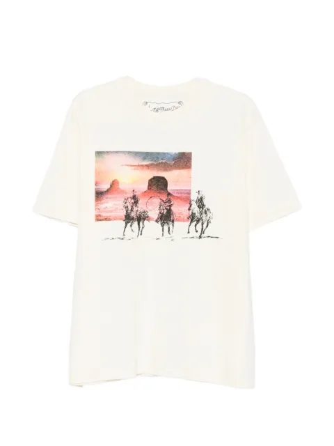 One Of These Days The Day The Rains Came graphic-print T-shirt White 01D04034