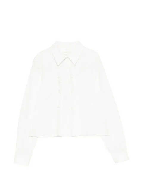 SHUSHU/TONG ruffled lace-trim shirt White FSDFTO16CO006WH100
