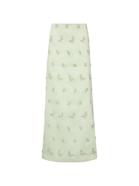 Altuzarra floral-embroidered skirt Green PF265017