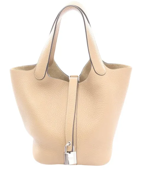 Hermès Pre-Owned 2016 Clemence Picotin Lock 18 handbag Neutrals 7WAYTQHXY4DWDR3E