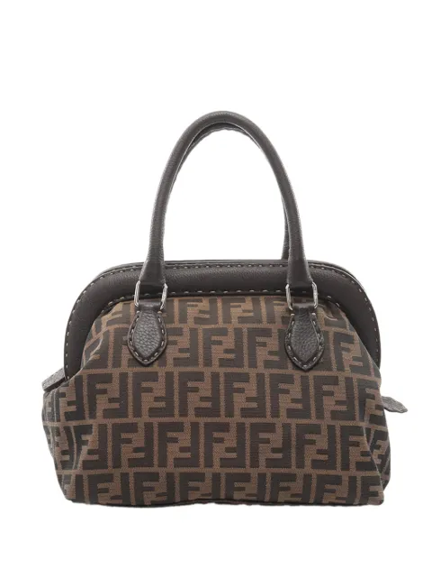 Fendi Pre-Owned 2000-2010 Zucca Canvas Frame handbag Brown 3LI8TIYGI7X8SLIN