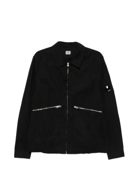 C.P. Company Micro -Reps lens-detail zip-up shirt jacket Black 20CMOS077A110324G999