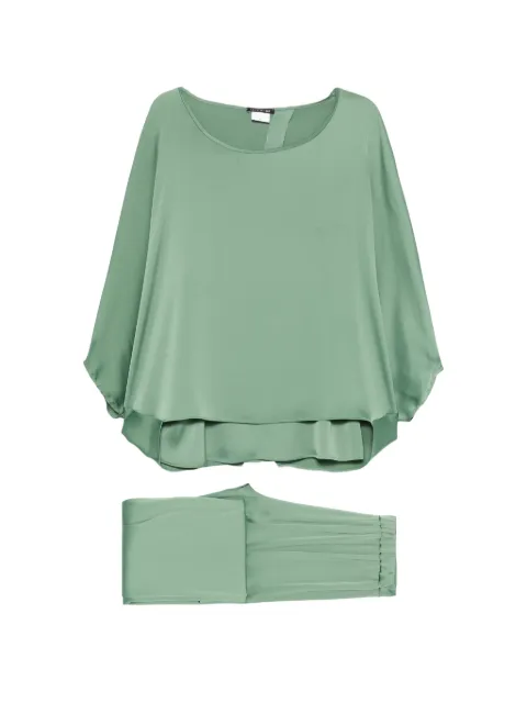 LE RJTANGE elasticated-waistband trousers set Green HA502605