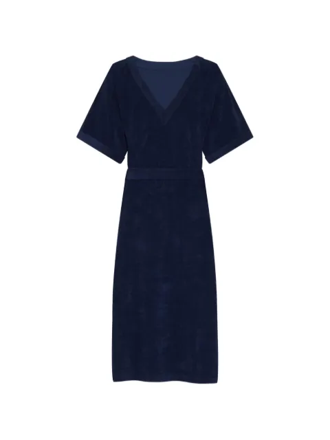 Vilebrequin terry-cloth V-neck dress Blue LEYEQ101
