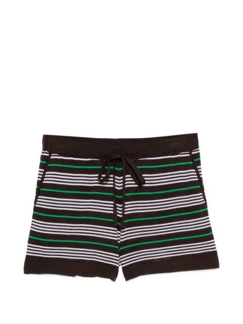 P.A.R.O.S.H. striped drawstring shorts Brown D570605