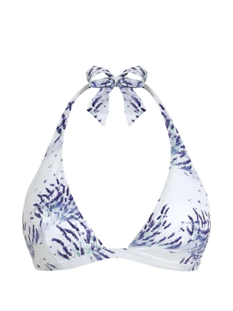 Vilebrequin lavender-print halterneck bikini top White FLCEH130