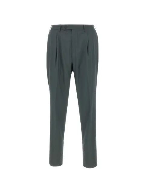Corneliani pleated trousers Green 27457527184870507R