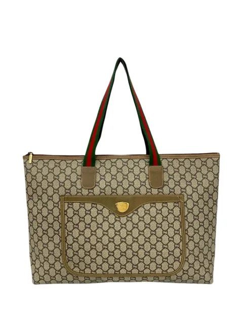 Gucci Pre-Owned 20th Century GG Supreme Plus Web tote bag Neutrals ARTZJRW0S00OQ3EE