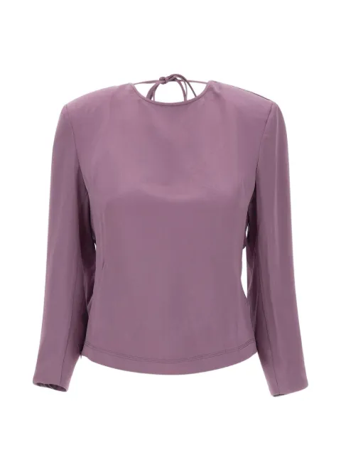 Jacques draped open-back blouse Purple SY005VIOLET