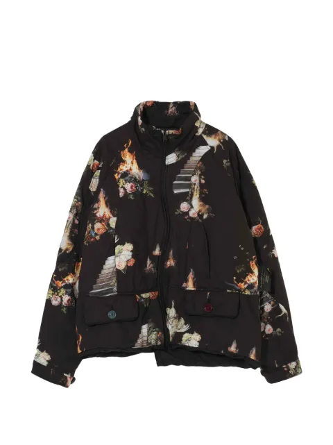 Undercover graphic-print asymmetric jacket Black UC1F4207
