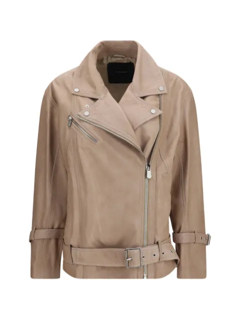 PINKO leather biker jacket Neutrals 106231A31X