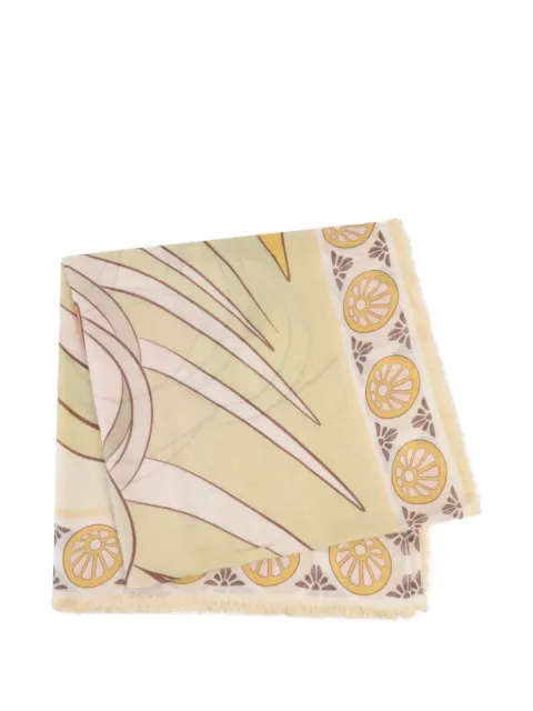 La DoubleJ Tulip Placée fringed scarf Yellow SCA0060MOS001TUL07PI02