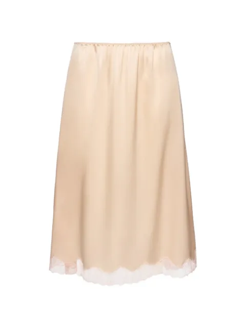 Magda Butrym lace-trim midi skirt Neutrals 331426