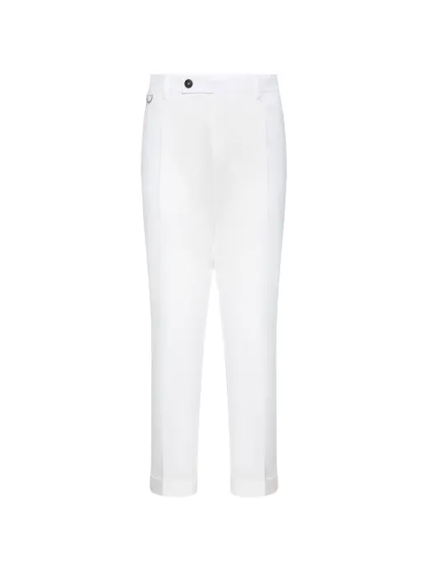 Low Brand D-ring pleated trousers White LP26027