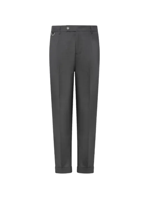 Low Brand D-ring pressed-crease trousers Grey LP26002